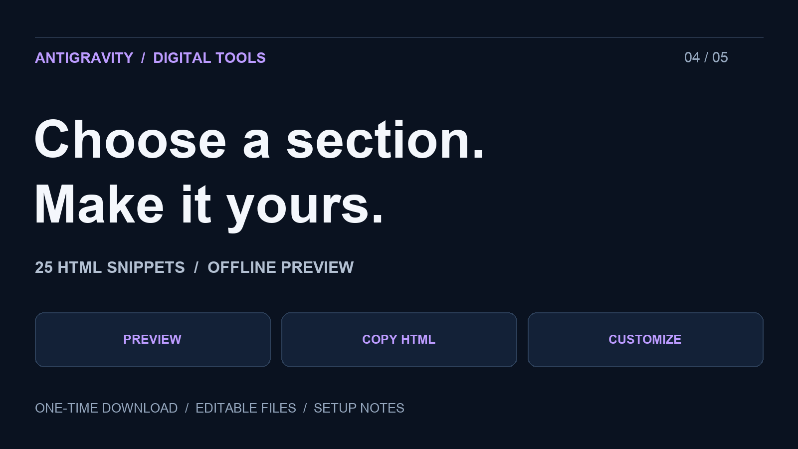 Product cover for Tailwind SaaS Sections — 25 Snippets